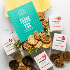 Two dozen cookie package with insert with text "Thank You"